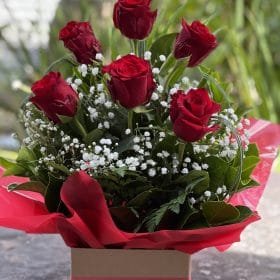 Red Romance Heart shape red box