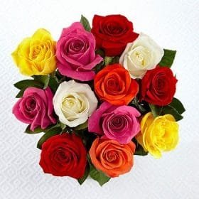 Colorful Roses Bouquet -Valentine's Day Special