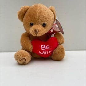 Brown Teddy Hamper Red Heart