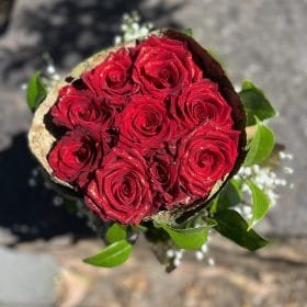 Red Rose Cluster Arrangement