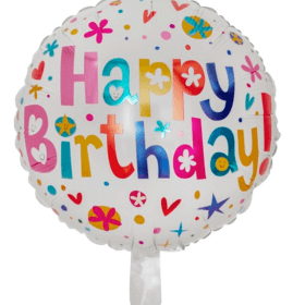 Round Happy Birthday Balloon