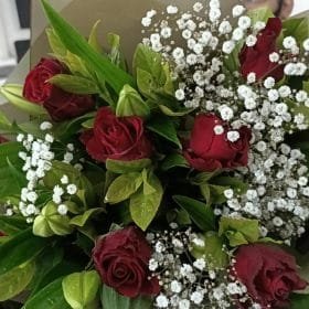 Half dozen Rose Lilly Bouquet